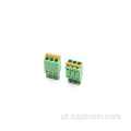 Blocos terminais plugáveis ​​de 3,5 mm verde fêmea 3P